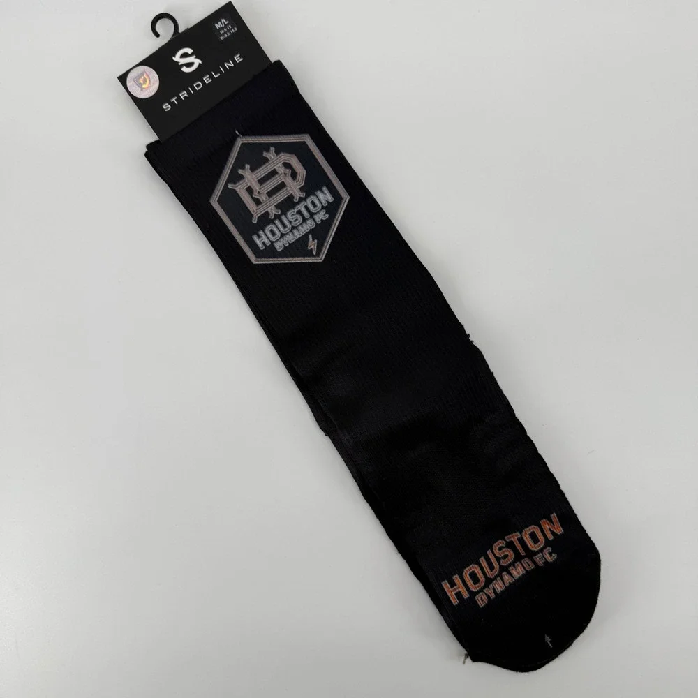 Houston‎ Dynamo FC Strideline Premium Black Soccer Socks M L